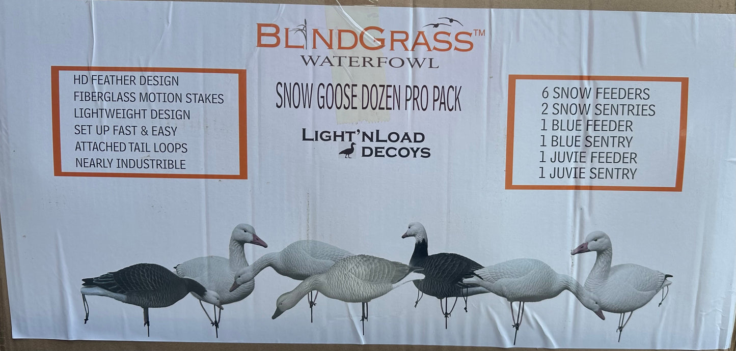 Light’N’Load Snow Goose Pro Pack Decoys (12 Pack)