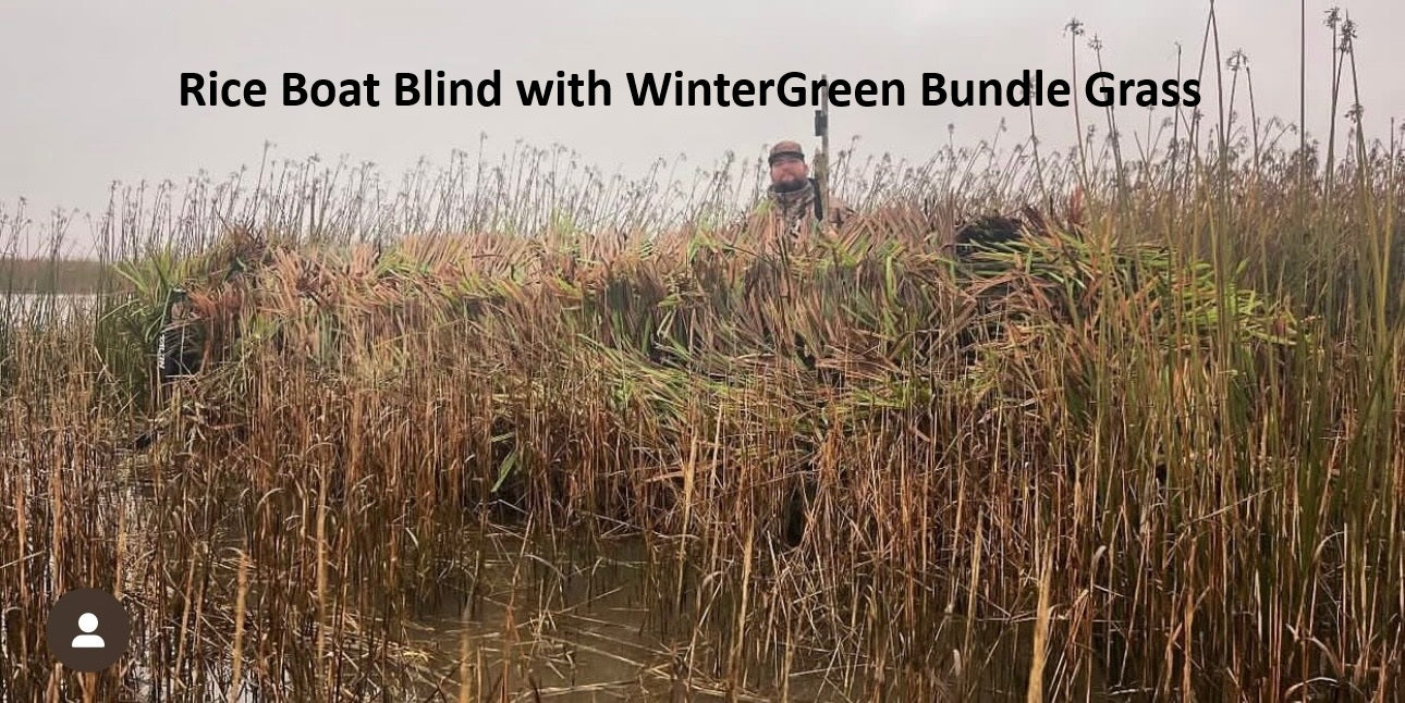 Custom Length Synthetic BlindGrass Boat Blind Camo Kit - Single Side