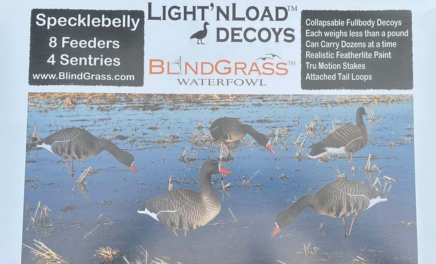 Light’N’Load ‘Dark Side’ Specklebelly Decoys (12 Pack)