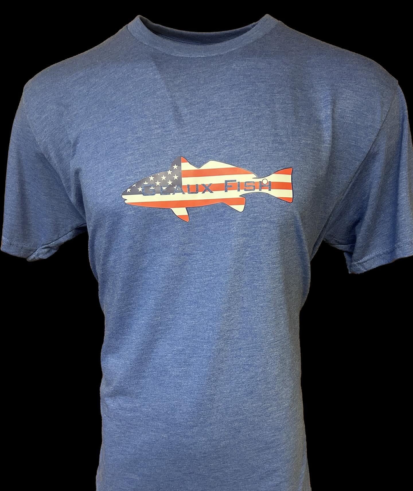 UltraSoft Geaux Fish Red, White and Blue T-Shirt (Free Shipping)