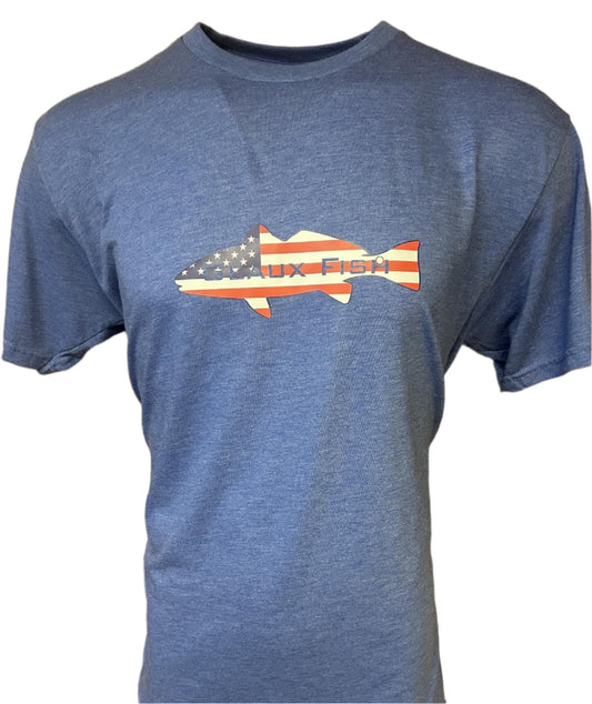 UltraSoft Geaux Fish Red, White and Blue T-Shirt (Free Shipping)