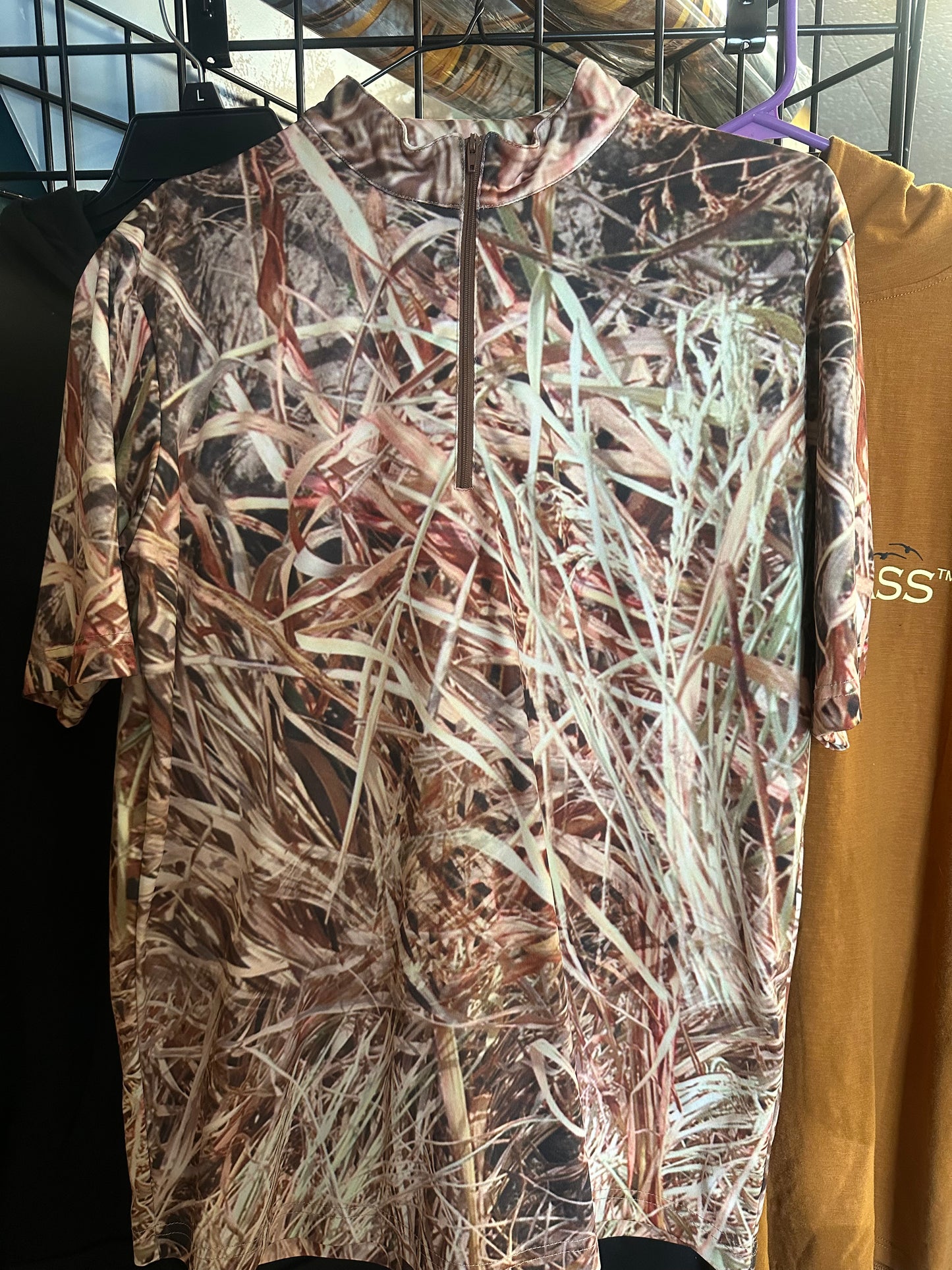 1/4 Zip BlendHD Camouflage Short Sleeve Shirt