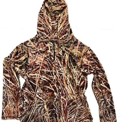 Coastal Performance 1/4 Zip BlendHD Camouflage Long Sleeve Hoodie