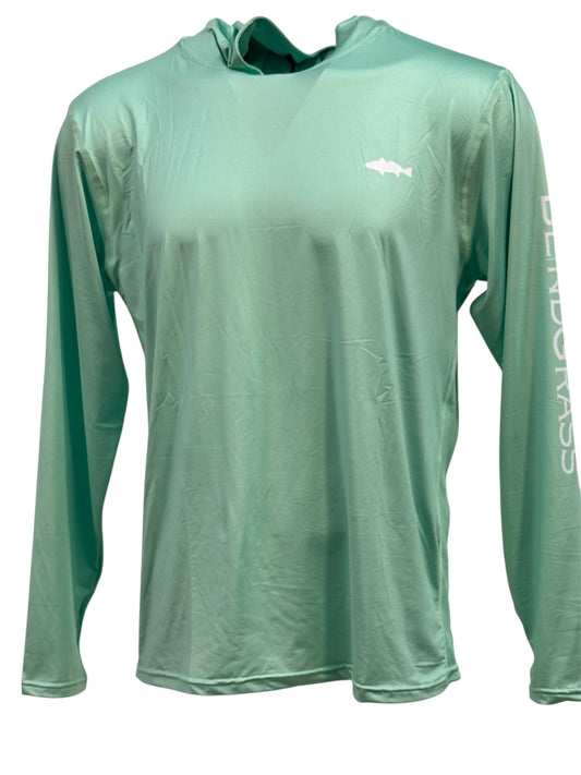 Lightweight Lycra Fishing Hoodie - Seafoam Green