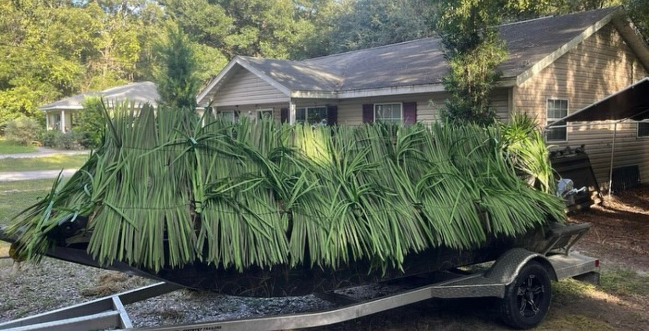 Custom Length Synthetic BlindGrass Boat Blind Camo Kit - Single Side