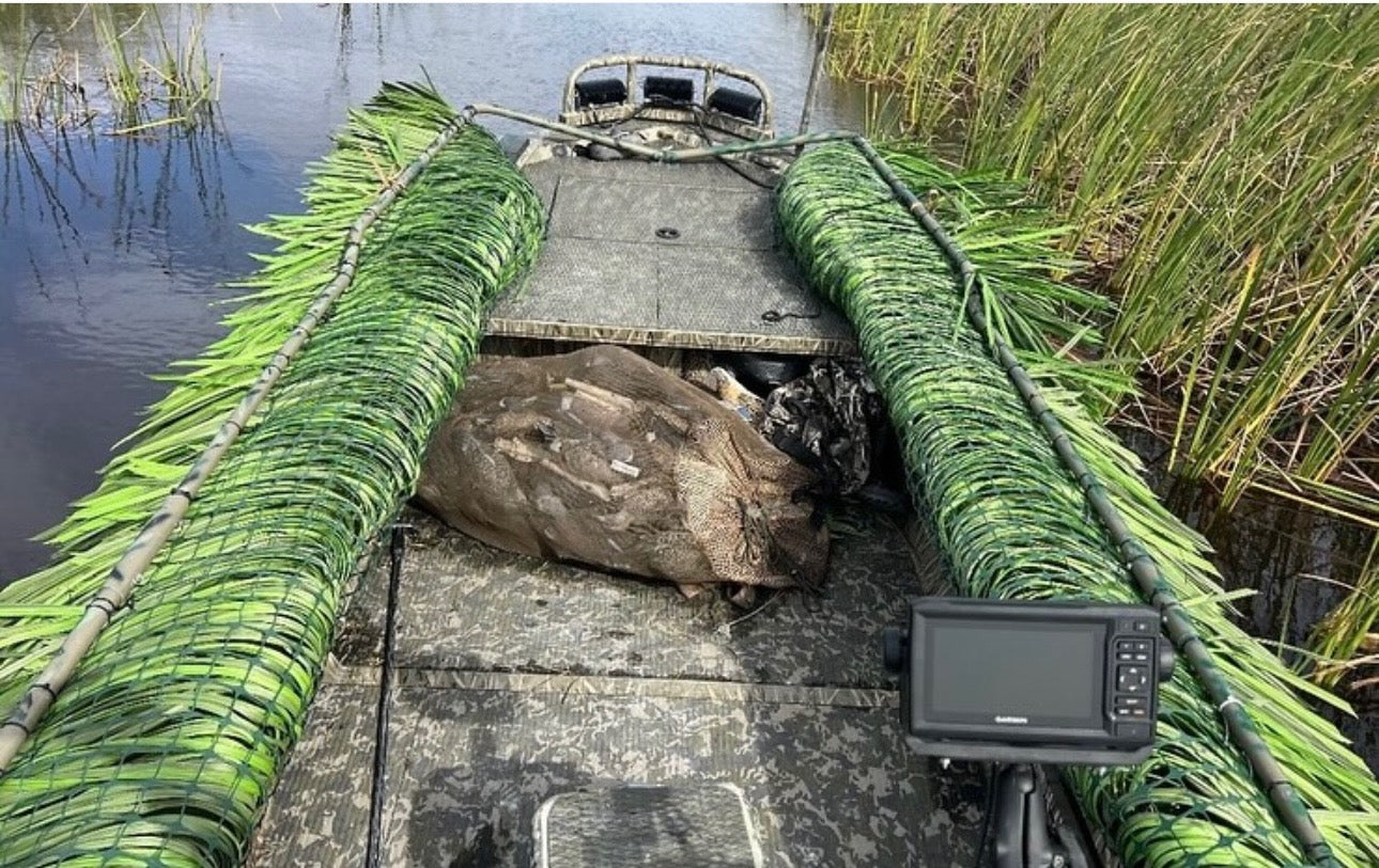 Custom Length Synthetic BlindGrass Boat Blind Camo Kit - Single Side