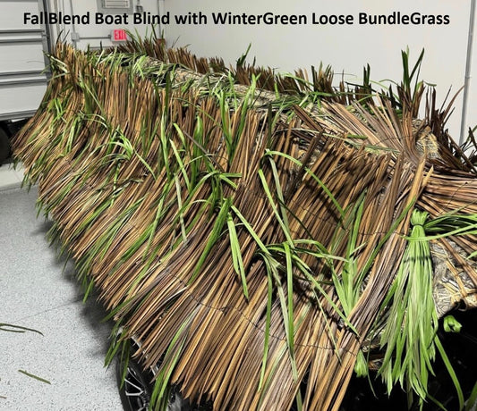 Custom Length Synthetic BlindGrass Boat Blind Camo Kit - Single Side