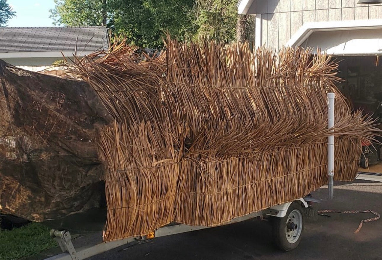 Custom Length Synthetic BlindGrass Boat Blind Camo Kit - Single Side