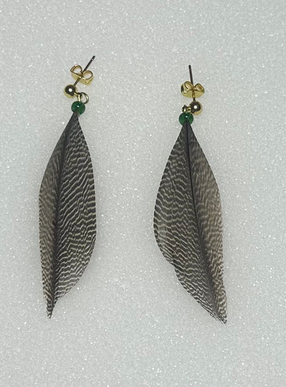 Widgeon Feather Earrings by Dakota Feather Creations