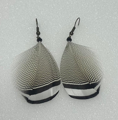 Wood Duck Feather Earrings by Dakota Feather Creations