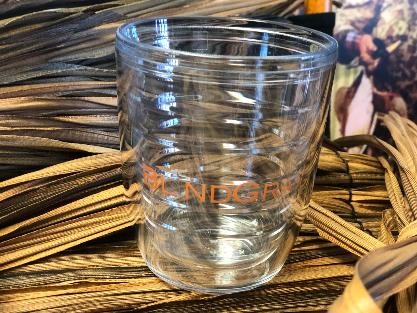 Logo 12 oz. Double Walled, Clear Plastic Tumbler.